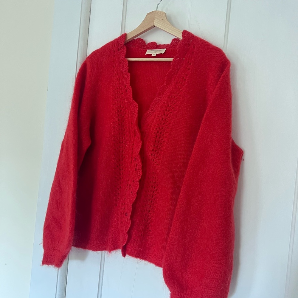 Sézane Angelie Cardigan, Red, Size XXXL